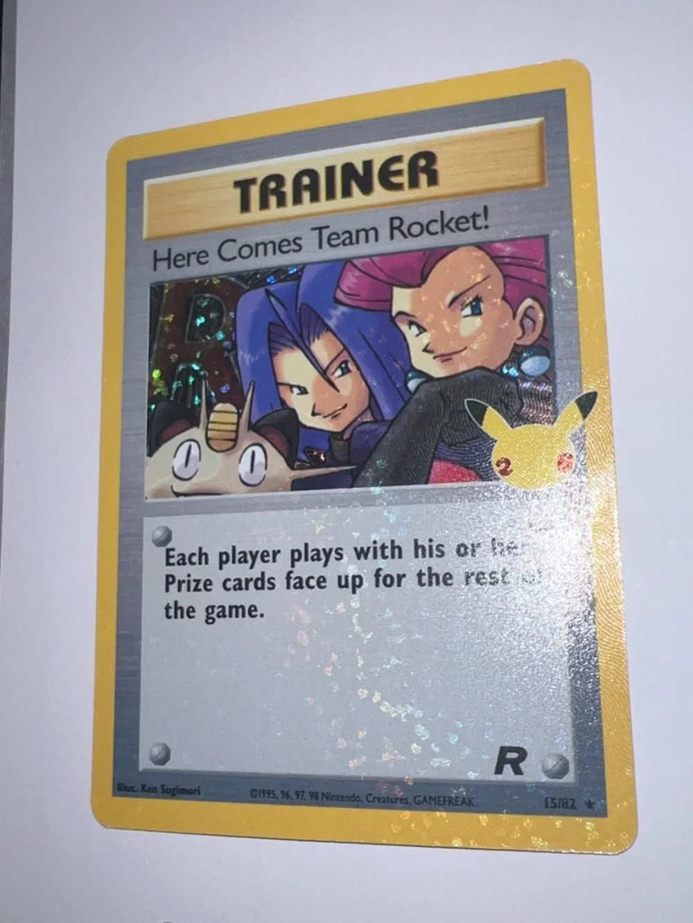 Pokemon Team Rocket Trainer Card - Yellow Border